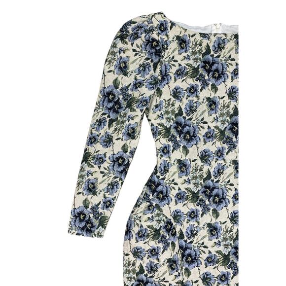Majorelle Belinda Mini Dress Blue Multi Floral Canvas Long Sleeve Size XXS - Picture 4 of 10